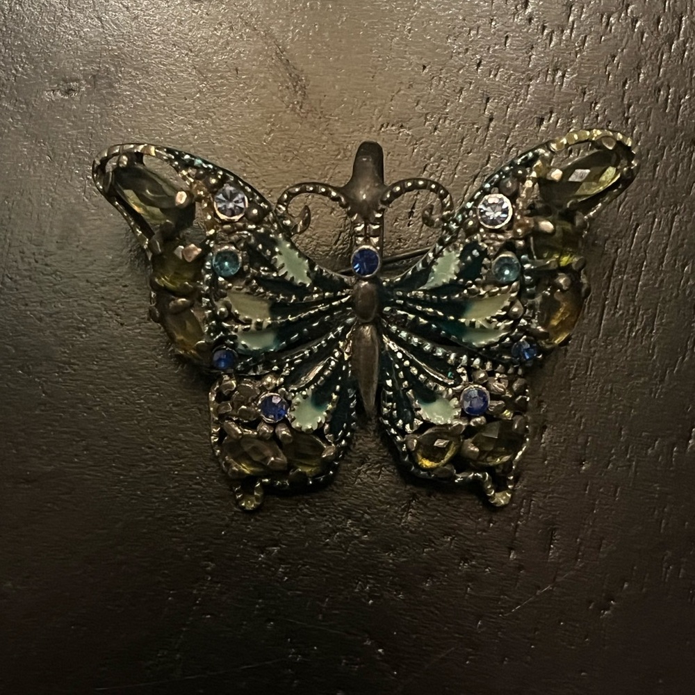 Colorful Butterfly Brooch or Pendant